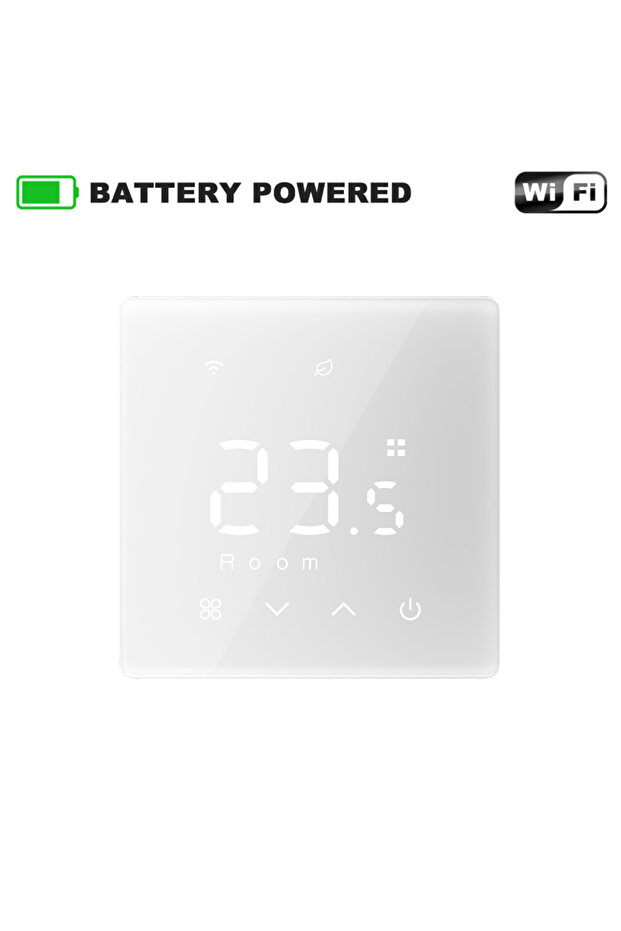 WiFi-White Smart WiFi Thermostat Zigbee Tuya Water Gas Boiler Power Battery Powered Wireless Tempera