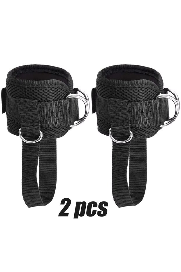 Black-2Pcs Ankle Straps for Cable Machine, Cable Ankle Attachment for Gym, Ankle-Cuff,Kickback Ankle