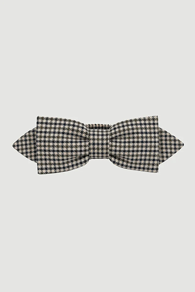 Houndstooth Pattern Elastic Buckle - Green