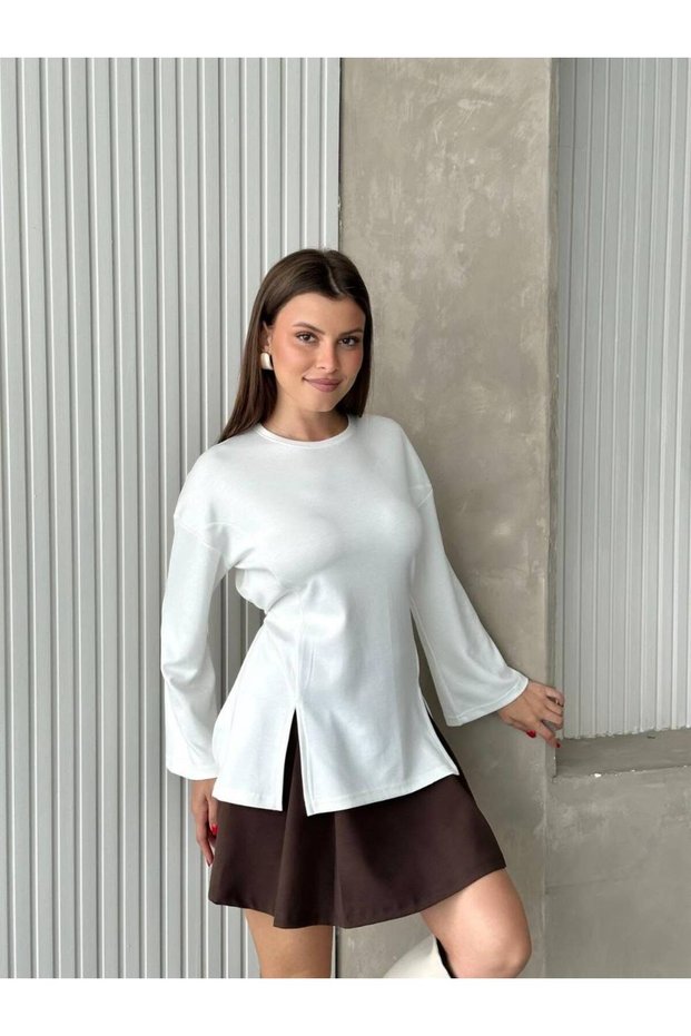 Women's Stylish Oysho Fabric Sweater with Back Tie Detail