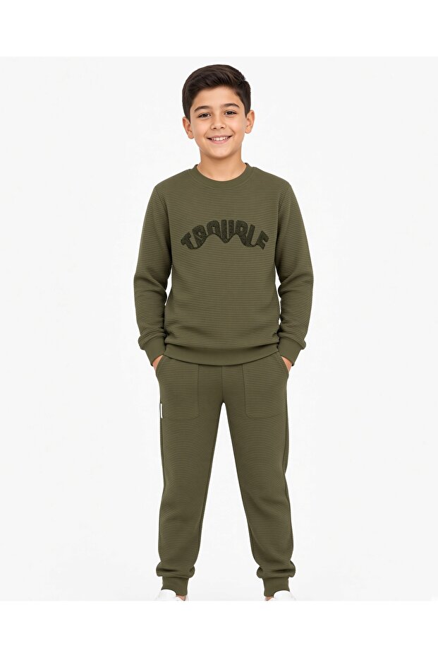 Trourle Yazili Boy's Suit