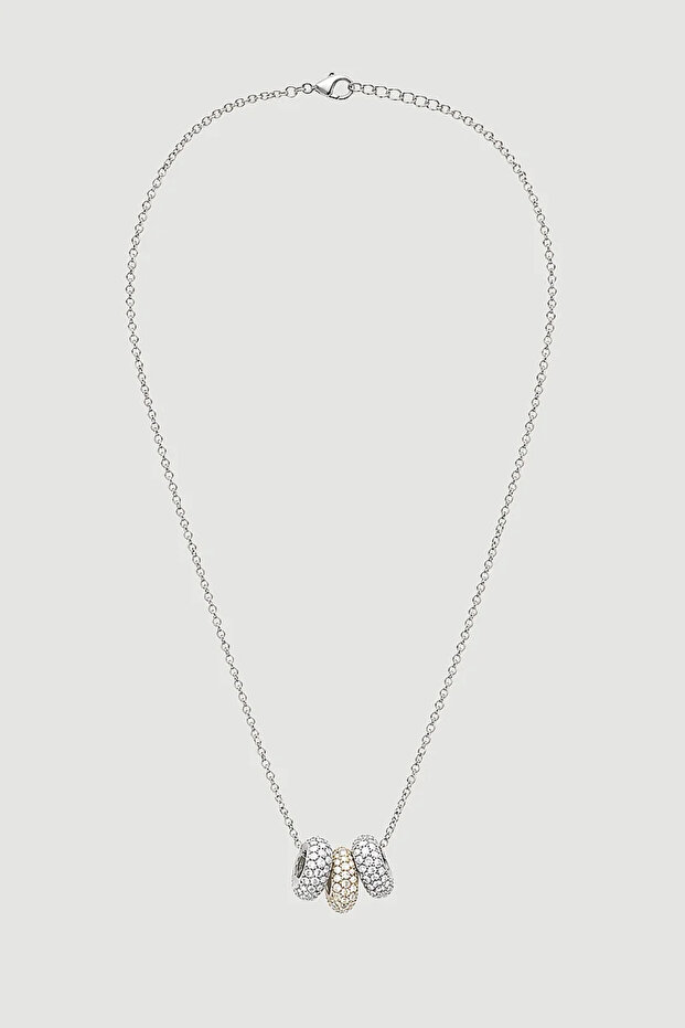 Cylinder Accessory Necklace - Silver
