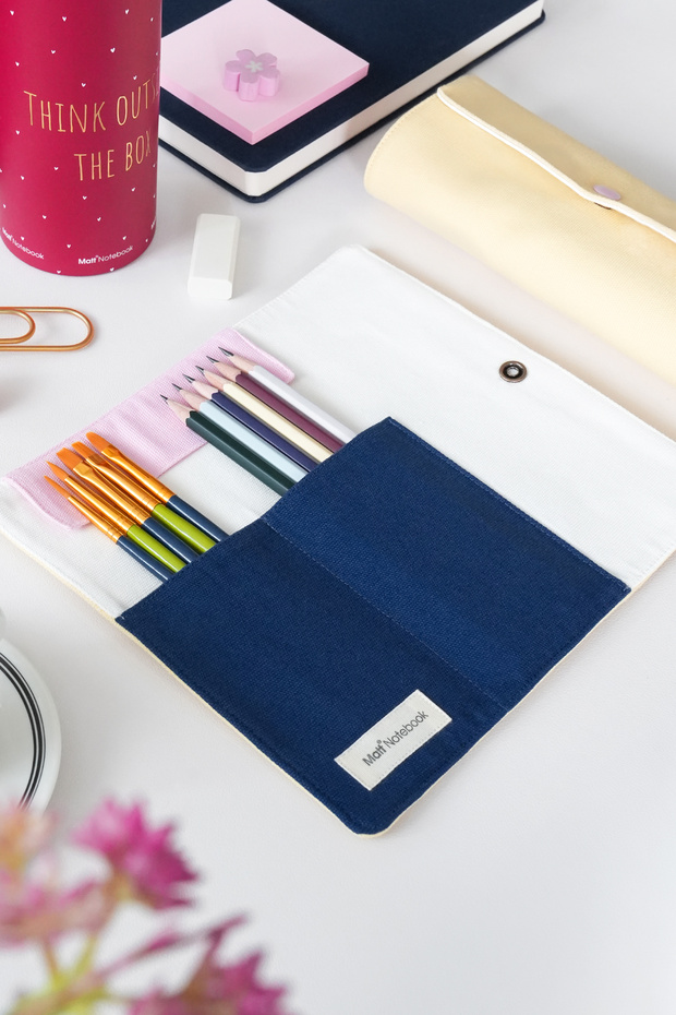 Canvas Pen Holder – Makeup Bag Organizer and Organizer Yellow