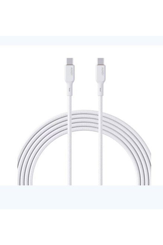 , C to C Cable, 1.8m, 60W, Braided Nylon, White