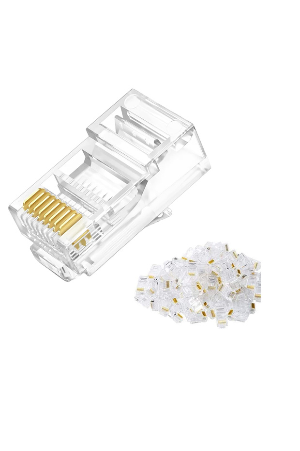 Rj45 Cat5/Cat6 8P8C End Connector (Bag of 100)