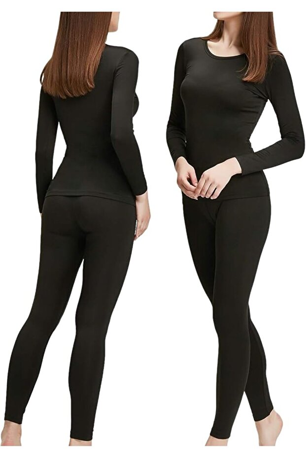 Women's Thermal Underwear Sets with Fleece Lined