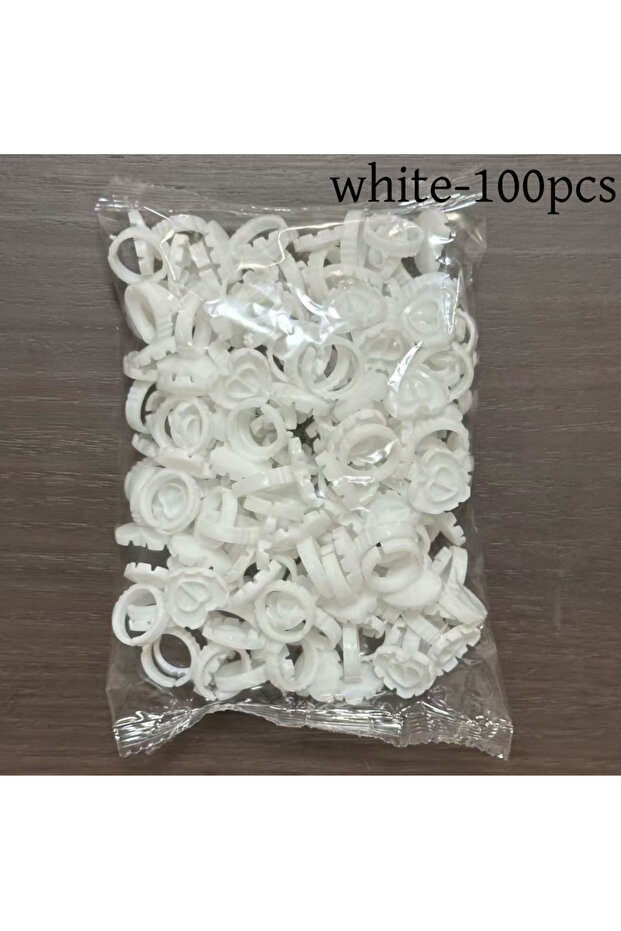white-100pcs 100/300pcs Heart Disposable Eyelash Glue Fan Cup Rings Holder Container Eyelash Extensi