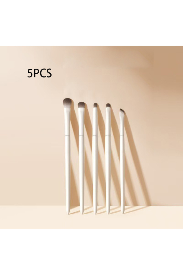 5PCS 5/8/10Pcs Natural Eye Makeup Brushes Set Detail Eyeshadow Brush Makeup Brush White Ultra Soft E
