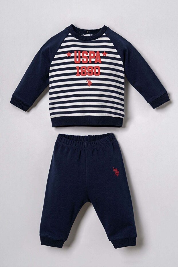 U.S. Polo Assn Baby Boy 2-Piece Set Navy Blue