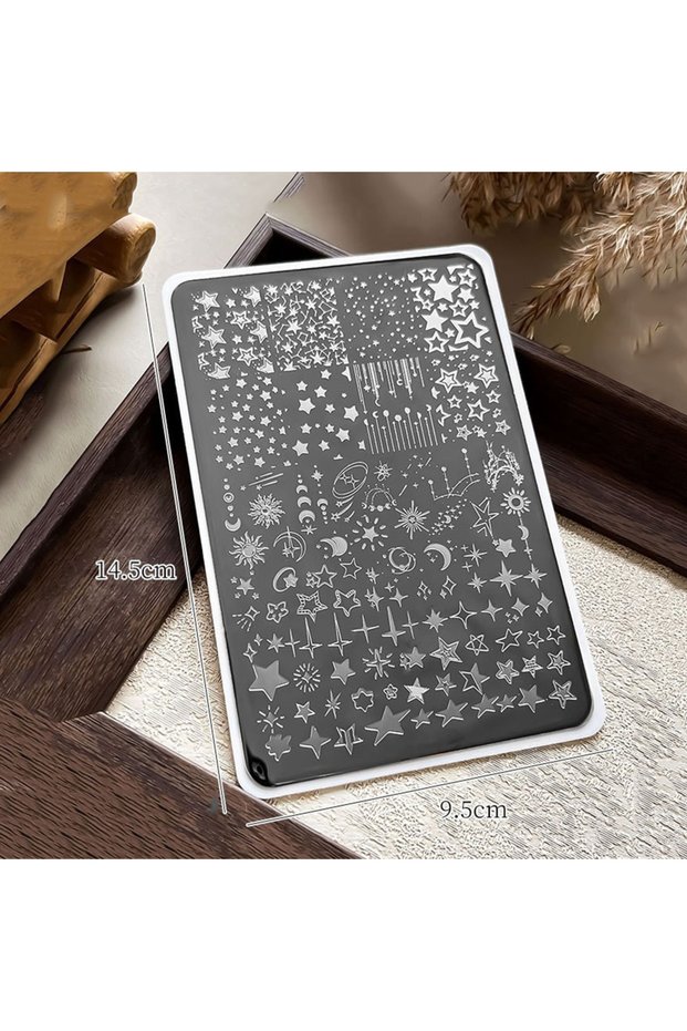 B 1Pcs French Lace Flower Butterfly Nail Art Stamping Plate Vintage Mandala Floral Nails Stencil DIY