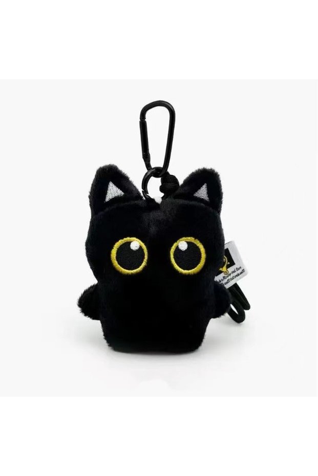 Style 15 Punk Style Black Cat Keychain Cute Big Eye Cat Bag Charm Gift Keyboard Keychain Stress Reli