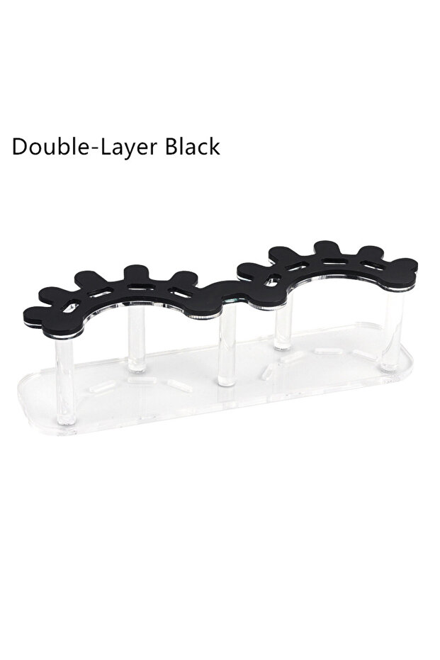 Black double layer Single Double Layer Lash Tweezers Holder Acrylic Cloud Shape Eyelash Extension Tw