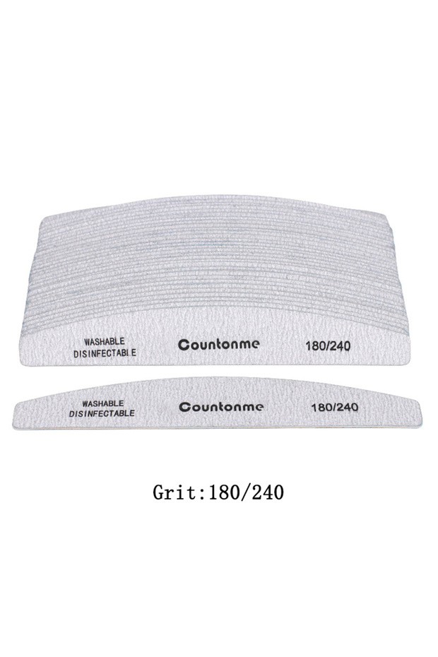 180-240 Grit 50Pcs Boat Strong Nail File Wooden Washable Sandpaper Sanding Buffer 180/240 Nail File