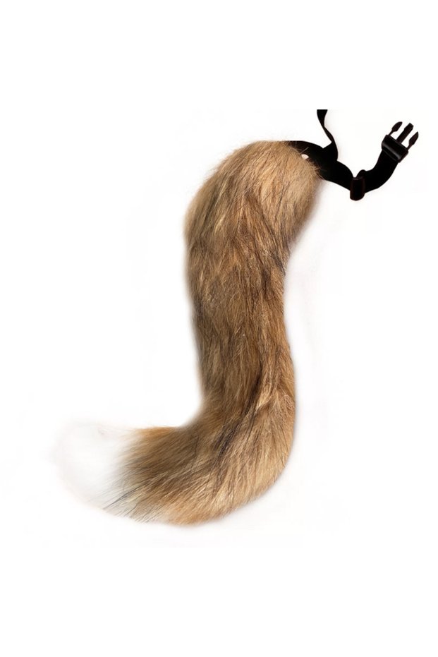 7cmX48cm brown Props Cat Fox Plush Tails Role Play Halloween Party Kawaii Accessories Anime Animal T