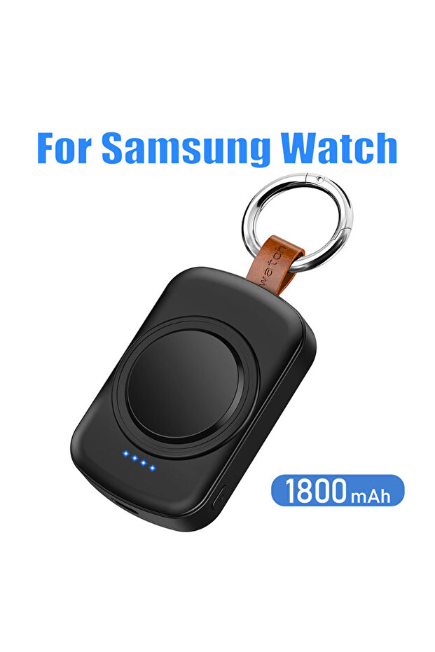 Black Magnetic Wireless Portable Watch Charger for Samsung Galaxy Watch 8/7 Classic 5/4 Pro/3 Active