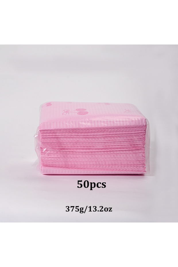 50pcs 20/50/125Pcs Klimonla Pink Random Pattern Disposable Nail Table Mats, Ideal for Manicure & Nai
