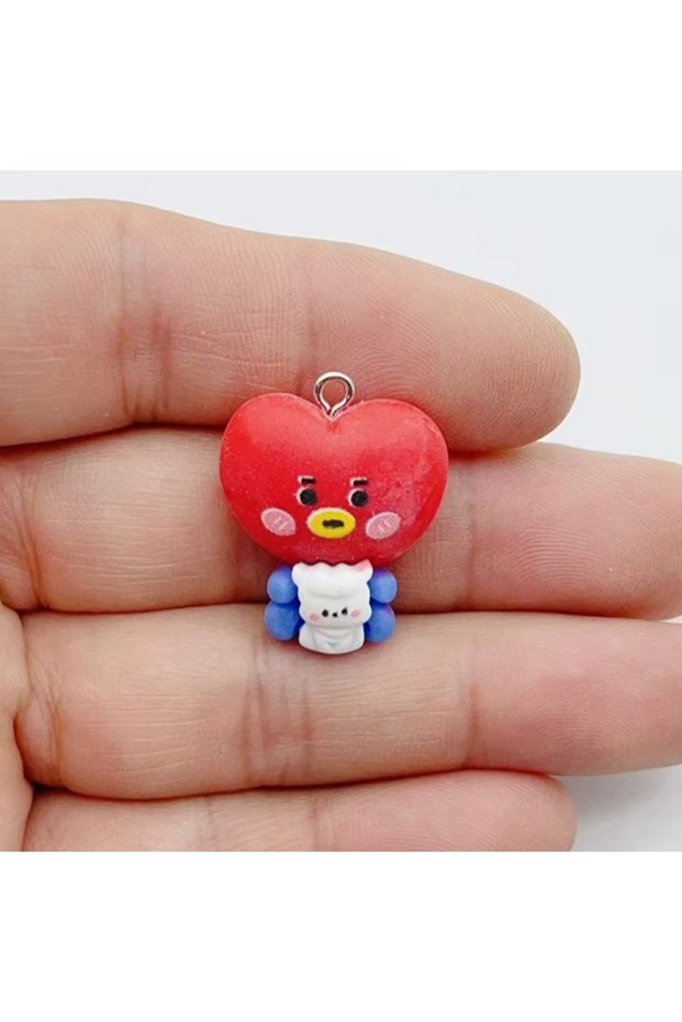 2 10pcs Kawaii Bunny Dog Cartoon Resin Cute Charms Jewelry Making Bracelet Keychain Making Supplies