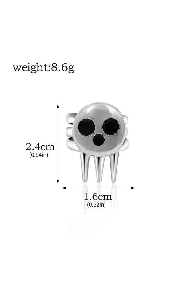 R00097 Anime Soul Eater Sun and Moon Brooch Pendant Death the Kid Skull Keychain Cosplay Props Adjus