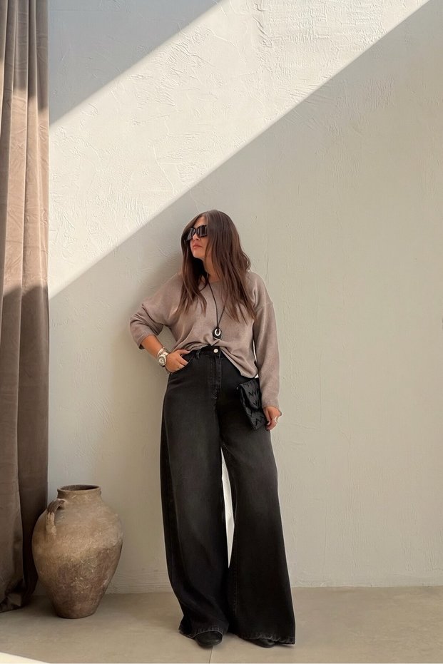 Soft Textured Jean Anthracite