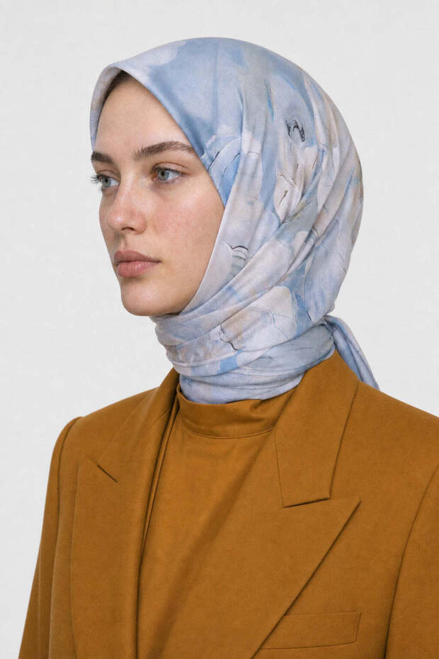 Garden Pattern Organic Scarf