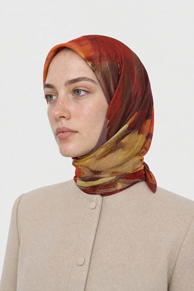 Ruby Pattern Organic Scarf
