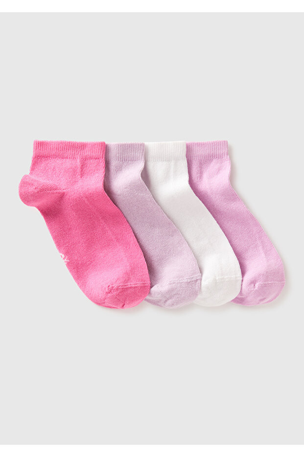 Boy's pink mix colorful 4-pack long socks