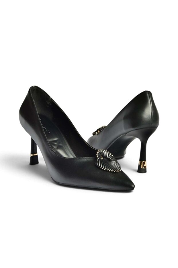 Z308300909 Black Thin Heeled Women's Shoes