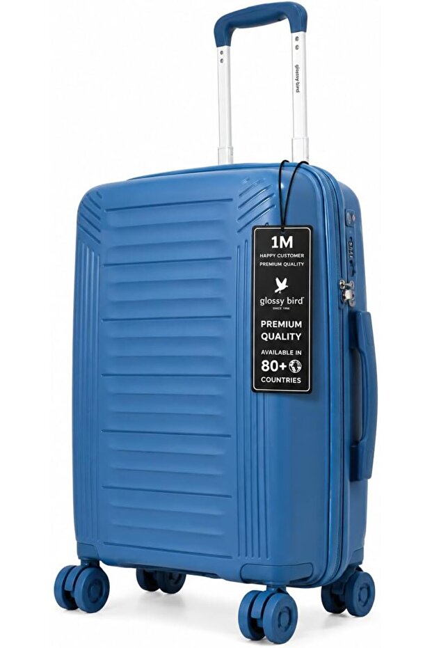 Large Hard Shell Suitcase, Expandable Polypropylene PP Luggage with TSA007 Combination Lock, Double Zipper, Spinner Wheels and USB Charging Port, Travel Trolley Bag - 20 inch