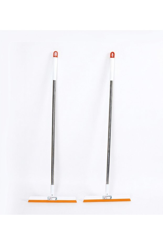 2 Piece Floor Squeegee Broom Set (99x31cm) - Multi-Surface Water & Hair Removal Squeegee for Bathroom, Tile, Window & Glass Cleaning