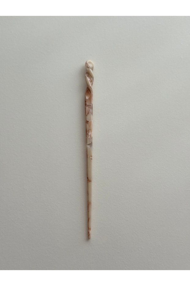 Marble Patterned Twisted Hairpin, Bun Hair Stick