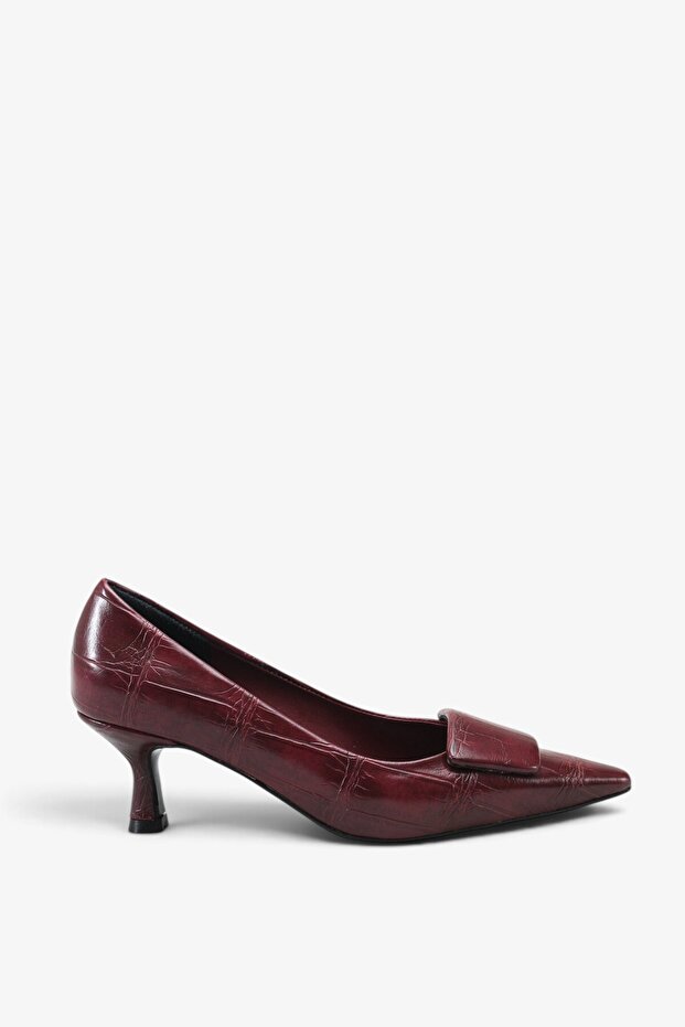 Raguel Women's Heeled Shoes - Burgundy Crocodile