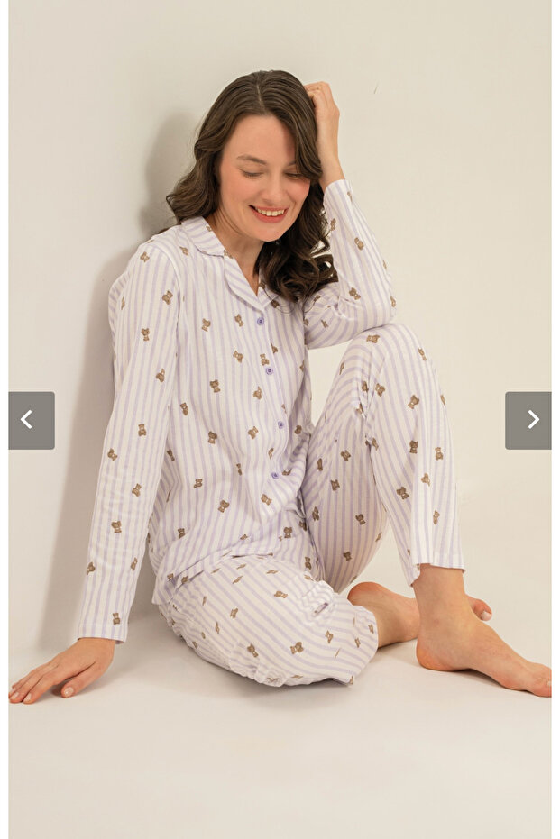 Women'S, Shirt Collar, (Socks Included), Pajama Set