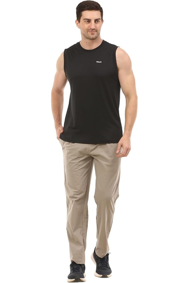 Tank Top Anthracite | Men's Sleeveless Gym Workout Breathable Made from Cafe Beans Athletic Tank Top
