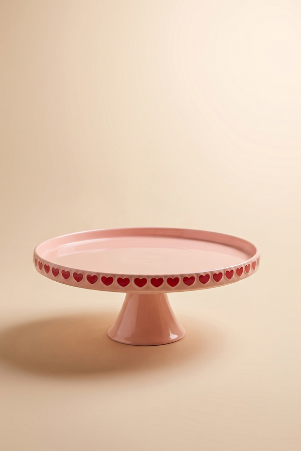 Sweetheart Heart Detailed Cake Stand 27 cm