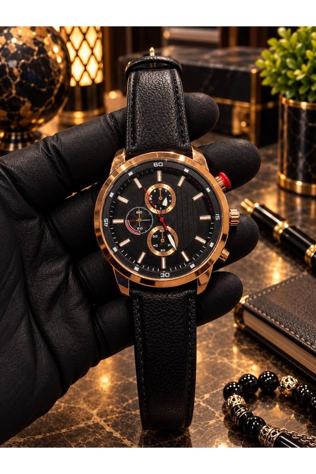 Leather Cord Men's Wristwatch