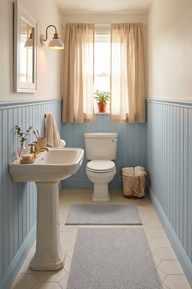 Mest Gray 2-Piece Bathroom Mat Set 60X100+50X60 cm Non-Slip Base, Soft, Washable, Modern