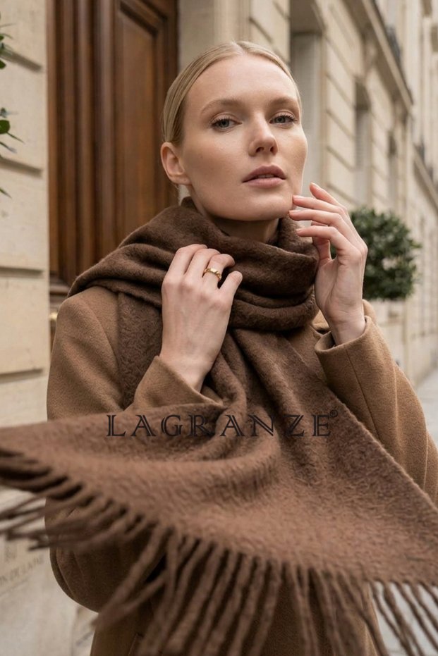 Extra Soft Textured Women's Scarf/ Shawl with Tassel Detail