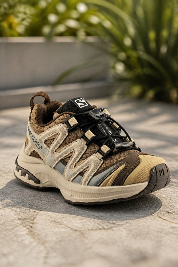 Rn-1488 Anatomical Lace-Up Boys' Brown Casual Outdoor Shoes