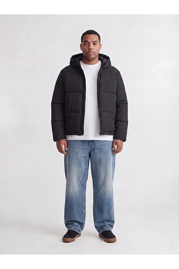 Jack Jones Jjgalaxy Puffer Jacket Pls Men's Black Plus Size Coat
