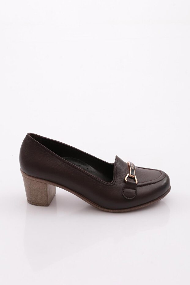 105 Women's Thick Heeled Loafer Shoes