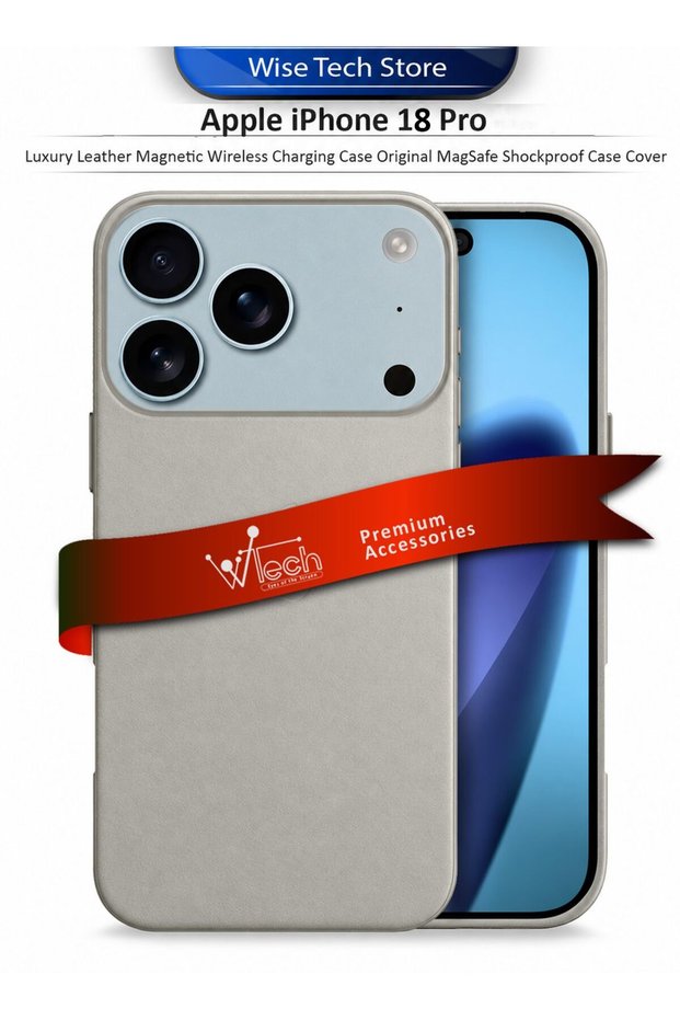 Apple iPhone 18 Pro 5G 2026 Premium Luxury Leather Magnetic Wireless Charging Case Original Magsafe Shockproof Case Cover