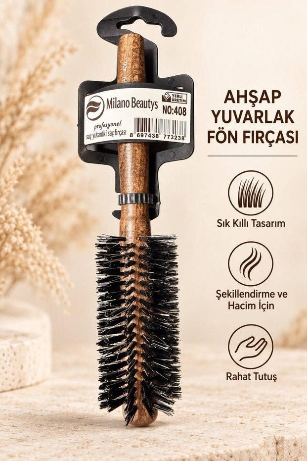 Professional Round Wooden Blading Brush