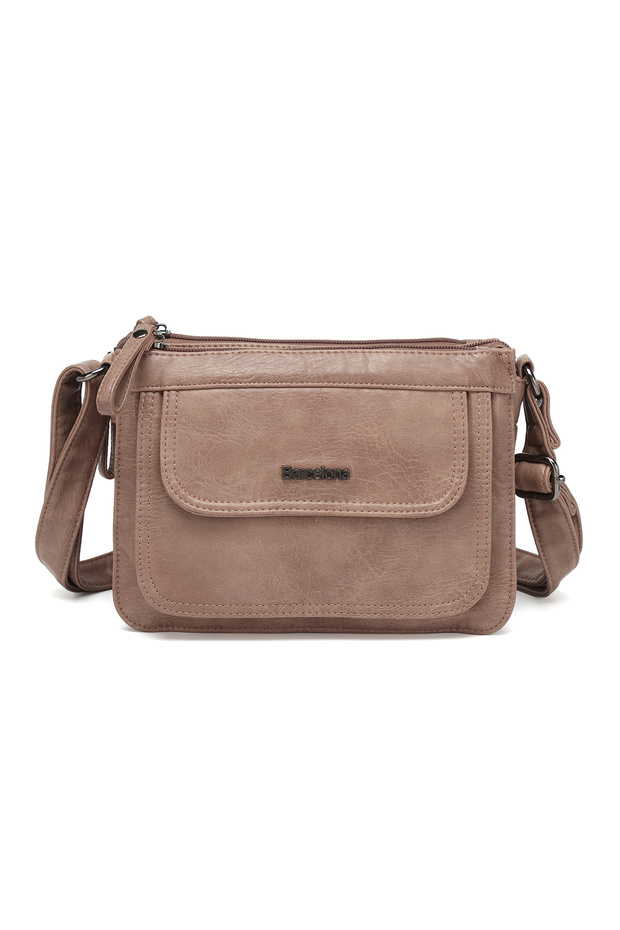Daily Small Size Long Strap Women's Crossbody and Shoulder Bag Mink