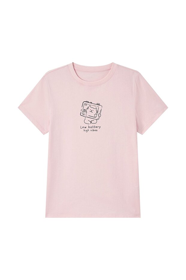 Women Regular Cotton Graphic Crew Tee
