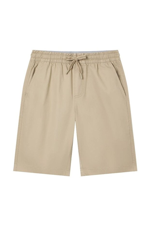 Men's Slim Peach Twill Elastic Shorts