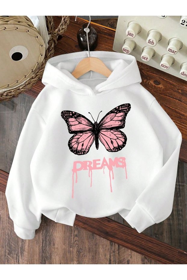 Unisex White Off-Shoulder Oversize Hooded Casual Sweatshirt with Kangaroo Pocket