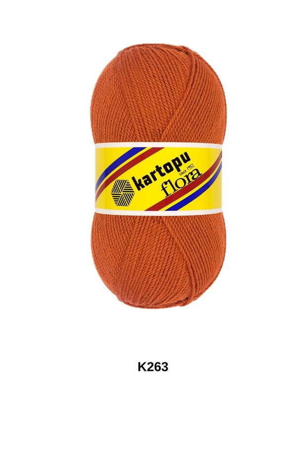 1 piece snowball flora yarn 100 grams 240 meters for booties, scarves, beanies, jackets, and cardigans. color: k263