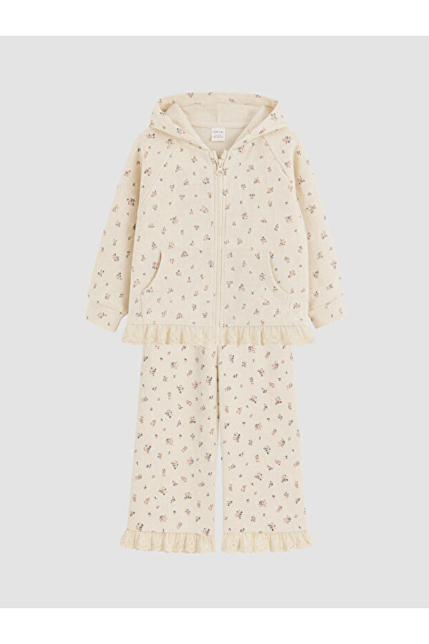 Floral Patterned Girl's Suit