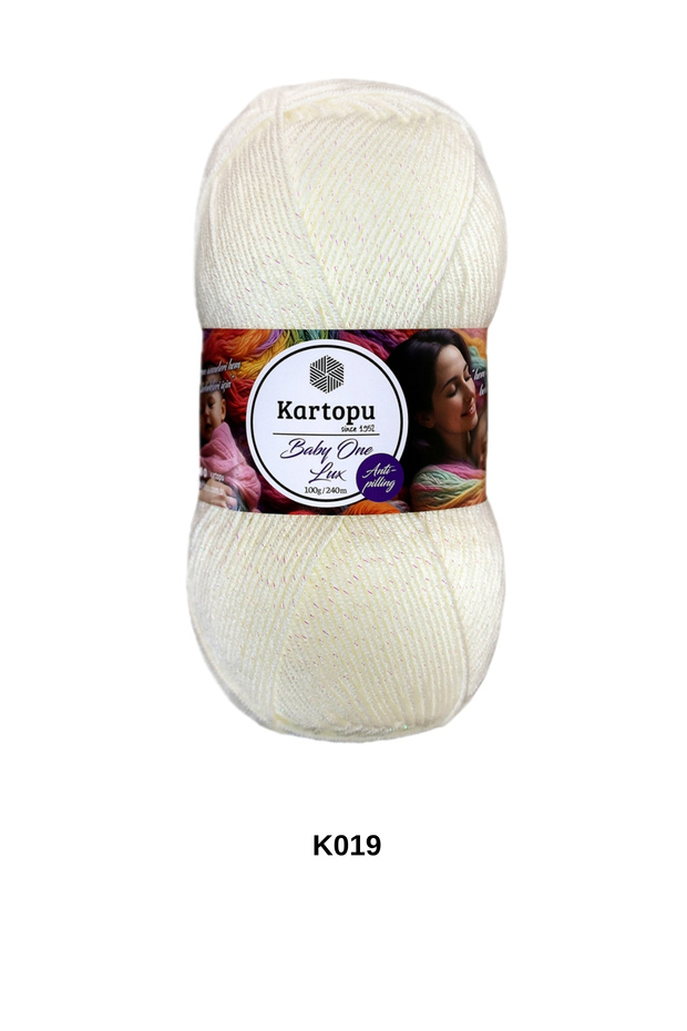 1 Piece Kartopu Baby One Lux 100 Grams 240 Yards 3% Sim Anti-Pilling Hand Knitting Yarn Color: K019
