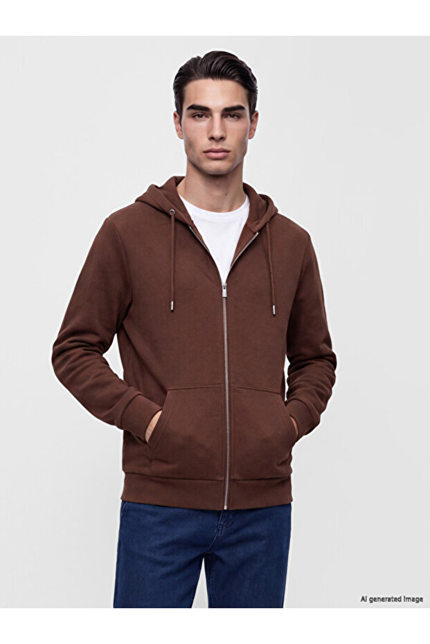 Esvab • Modern & Distinctive Men's Zippered Hooded Sweatshirt